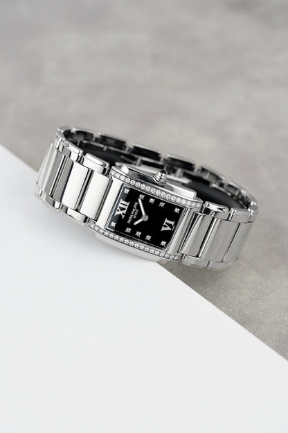 Patek Philippe Twenty ~ 4 Black with Diamonds 4910/10A-001 2008