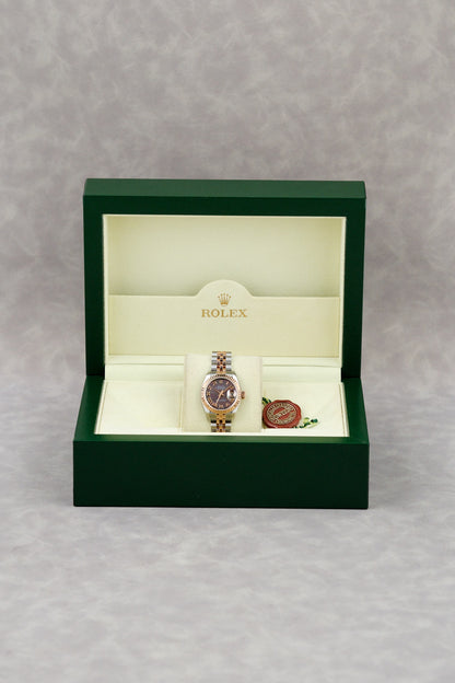 Rolex Datejust Two Tone Rose Gold Tahitian Mother of Pearl Roman 179171 2006