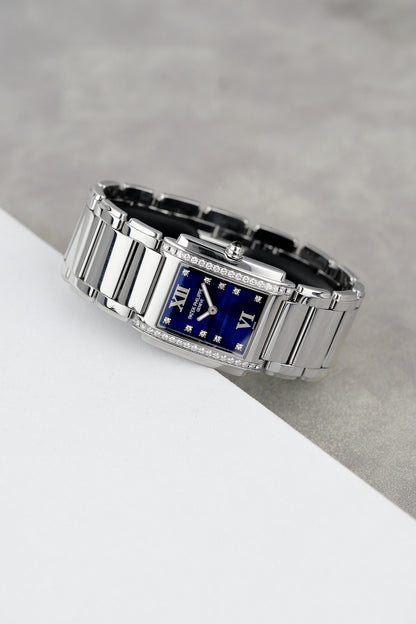 Patek Philippe Twenty ~ 4 Blue w/ Diamonds 4910/10A-012 2011