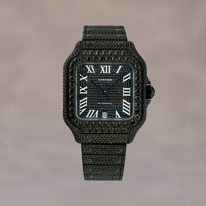 Cartier Santos de Cartier Large Black Iced Out WSSA0018 2024