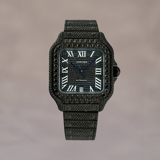 Cartier Santos de Cartier Large Black Iced Out WSSA0018 2024