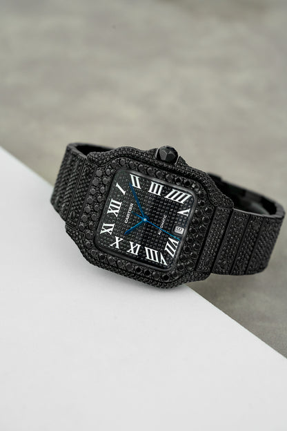 Cartier Santos de Cartier Large Black Iced Out WSSA0018 2024
