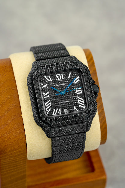 Cartier Santos de Cartier Large Black Iced Out WSSA0018 2024