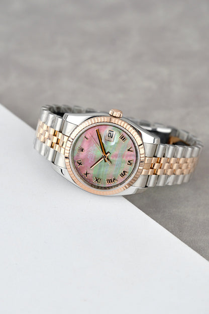 [RESERVED] Rolex Datejust 36 Two Tone Rose Gold Tahitian Mother of Pearl Roman 116231 2012
