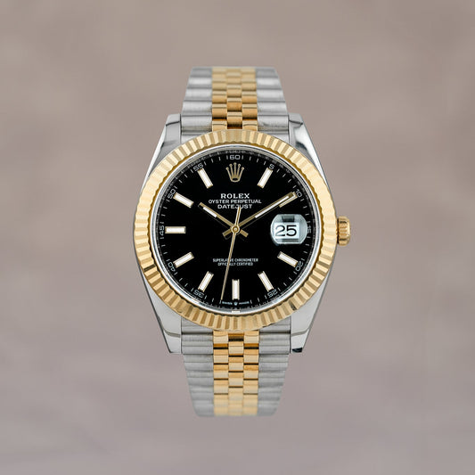 [RESERVED] Rolex Datejust 41 Two Tone Yellow Gold Black Dial