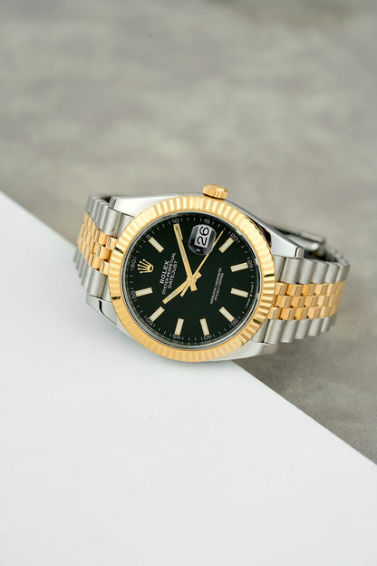 [RESERVED] Rolex Datejust 41 Two Tone Yellow Gold Black Dial