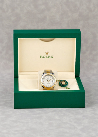Rolex Datejust 41 Two Tone Yellow Gold White w/ Diamond 41mm 116333 2015