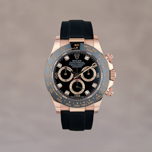 Rolex Daytona 40 Rose Gold Black w/ Diamond 40mm 116515LN 2021