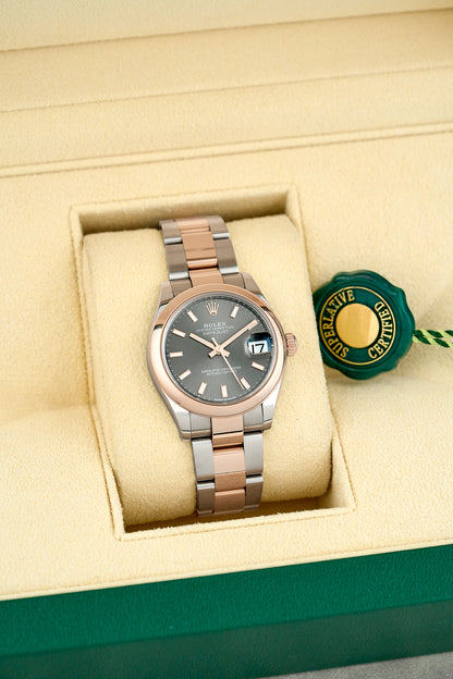 Rolex Datejust 31 Two Tone Everose Rhodium Dial