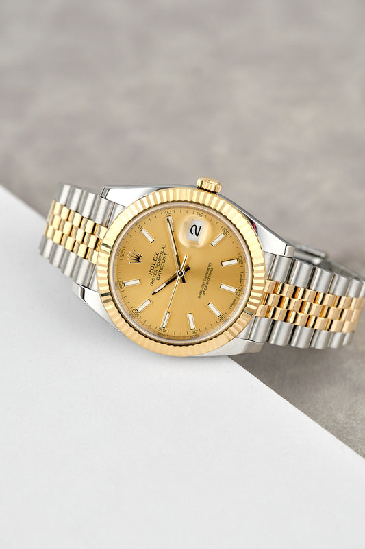Rolex Datejust 41 Two Tone Yellow Gold Champagne Dial 126333 2017
