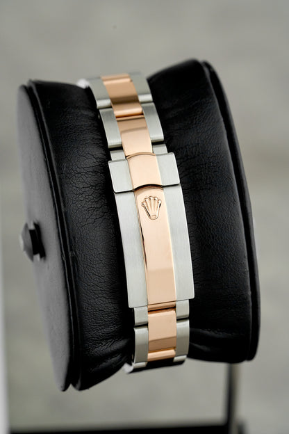 Rolex Datejust 28 Two Tone Everose Green Dial w/ Diamond