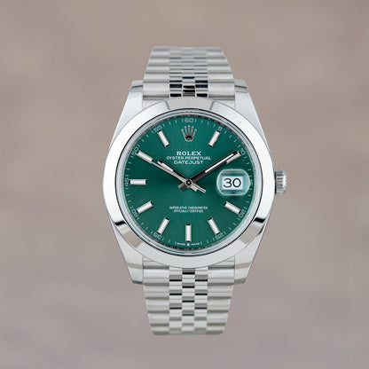 Rolex Datejust 41 Mint Green Smooth (Brand New) 41mm 126300 2025