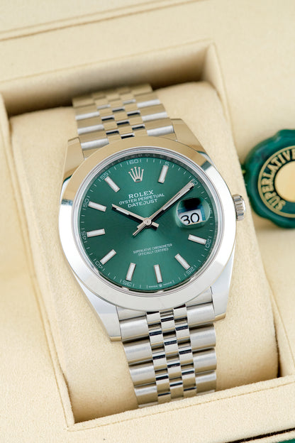 Rolex Datejust 41 Mint Green Smooth (Brand New) 41mm 126300 2025