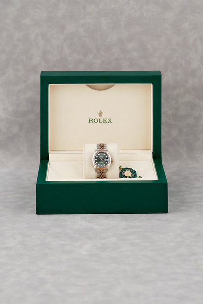Rolex Datejust 28 Two Tone Everose Green Dial With Diamonds 279171 2026 (Brand New)