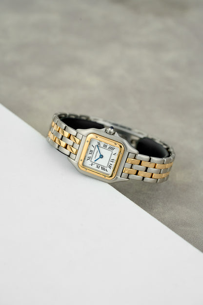 Cartier Panthere Two Tone Yellow Gold White Small