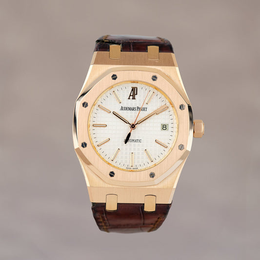 Audemars Piguet Royal Oak Rose Gold White Dial 39mm 15300OR 2010