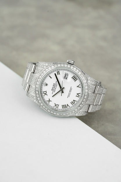 Rolex Datejust 41 Iced Out White Roman 126300 2022