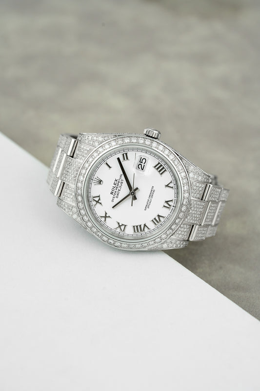 Rolex Datejust 41 Iced Out White Roman 126300 2022