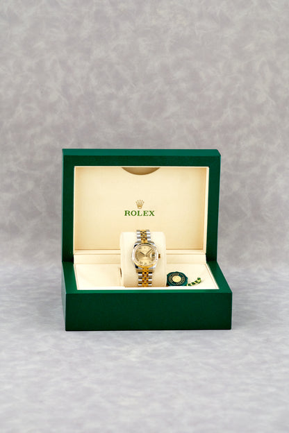 [RESERVED] Rolex Datejust 31 Two Tone Yellow Champagne Roman Dial
