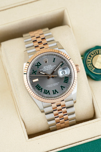 Rolex Datejust 36 Two Tone Everose Wimbledon Dial 126231 2025 (Brand New)