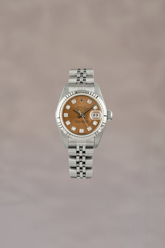 Rolex Datejust 26 Salmon Dial With Diamonds