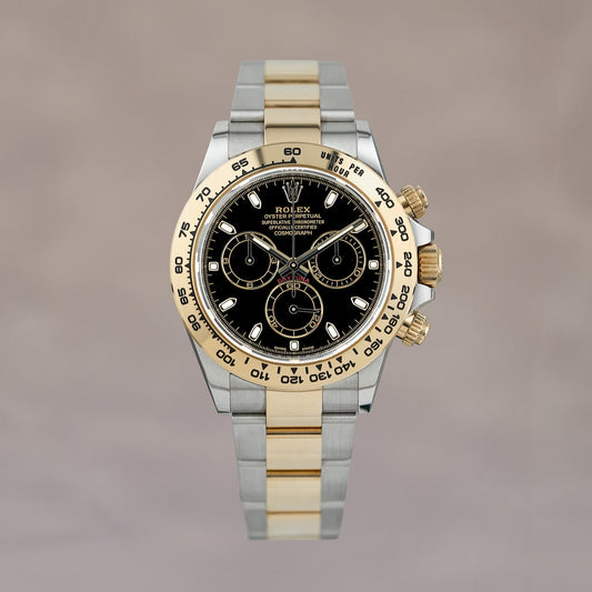 Rolex Cosmograph Daytona Two Tone Yellow Gold Black Dial 116503 2021