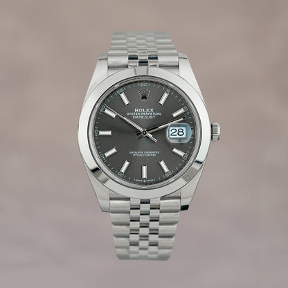 Rolex Datejust 41 Rhodium Dial