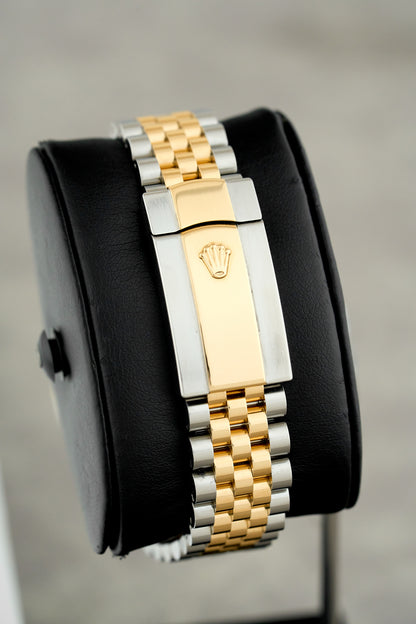 Rolex Datejust 41 Two Tone Yellow Gold Black Dial With Diamond Bezel