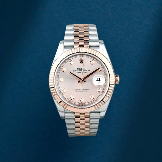 Rolex Datejust 41 Two Tone Rose Gold Sundust Dial With Diamonds 126331 2019