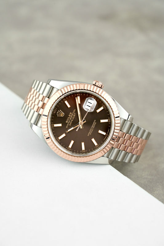 Rolex Datejust 41 Two Tone Rose Gold Choco Dial 126331 2026 (Brand New)