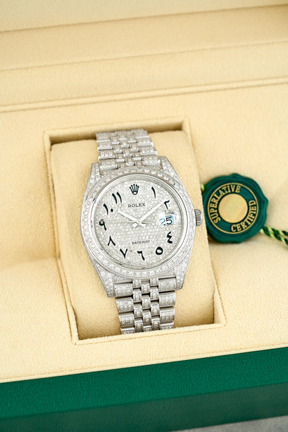 Rolex Datejust 41 Iced Out Arabic Dial 126300 2025