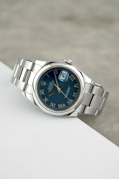 Rolex Datejust 36 Blue Roman 116200 2011