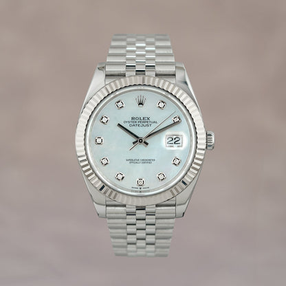 Rolex Datejust 41 Mother Of Pearl Dial With Diamonds 126334 2021