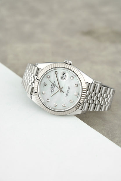 Rolex Datejust 41 Mother Of Pearl Dial With Diamonds 126334 2021