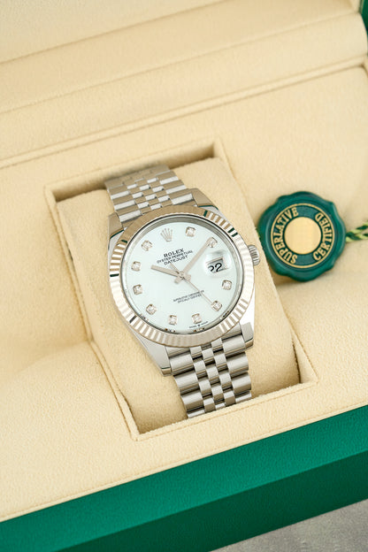 Rolex Datejust 41 Mother Of Pearl Dial With Diamonds 126334 2021