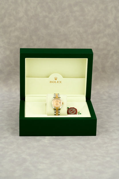 Rolex Datejust 26 Two Tone Yellow Gold Champagne Anniversary Dial with Diamonds