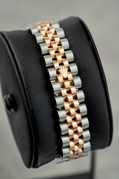 Rolex Datejust 31 Two Tone Rose Gold Choco Roman Dial Diamond VI Scattered Diamond Bezel 178341 2014
