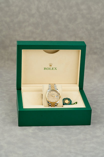 Rolex Datejust 36 Two Tone Yellow Gold Champagne Motif Dial