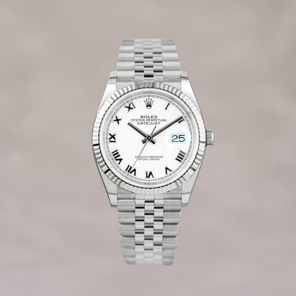 Rolex Datejust 36 White Roman Dial 126234 (Brand New)