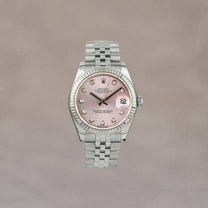 Rolex Datejust 31 Pink with Diamonds