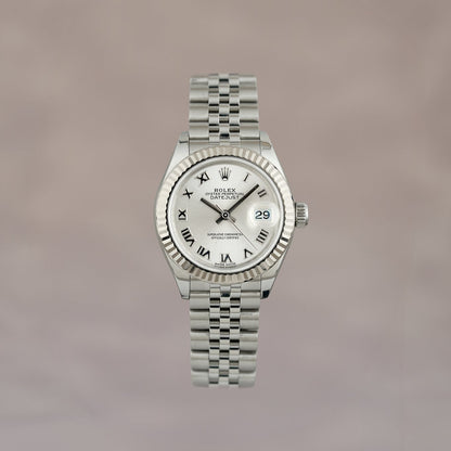 Rolex Datejust 28 Silver Roman Dial