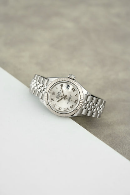 Rolex Datejust 28 Silver Roman Dial