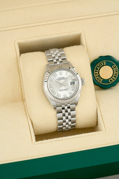 Rolex Datejust 28 Silver Roman Dial