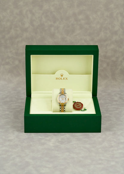 Rolex Datejust 26 Two Tone Yellow Gold Mother of Pearl Roman
