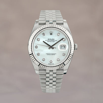Rolex Datejust 41 Mother Of Pearl With Diamonds