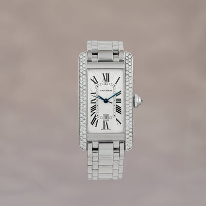 Cartier Americane White Gold with Diamonds Bezel