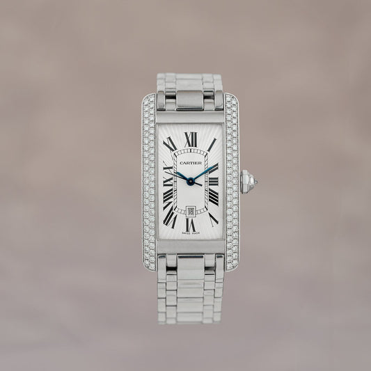 Cartier Americane White Gold with Diamonds Bezel