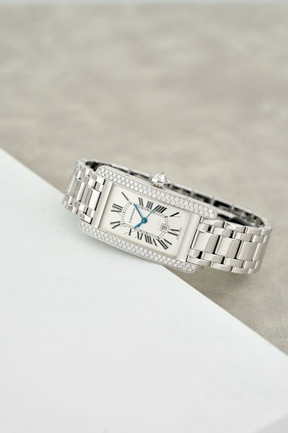Cartier Americane White Gold with Diamonds Bezel