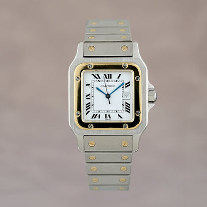 Cartier Santos Carreé Two Tone Yellow Gold