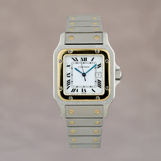 Cartier Santos Carreé Two Tone Yellow Gold